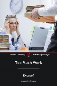 Too Much Work to Workout - Just an excuse? - Picture of girl at desk looking perplexed at yet more work coming her way
