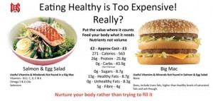Nutritional Comparison - Salmon Egg Salad versus Big Mac