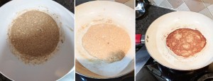 Pancake Prep and Cook - mix ingredients in a bowl, cook in a hot pan