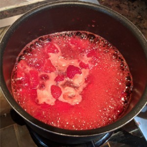 Reduce the liquid on the heat down to a jam like consistency
